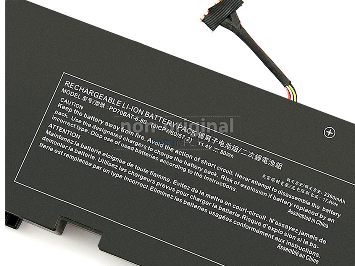 batterie pour Clevo GAMING GURU RAIN RTX3070TI (PD70PNN)