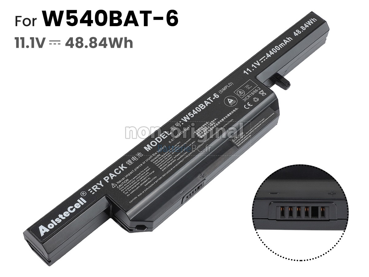 batterie pour Clevo W540BAT-6