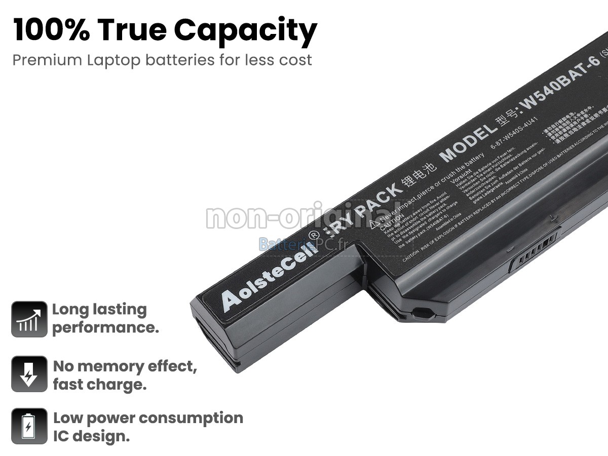 batterie pour Clevo W540BAT-6