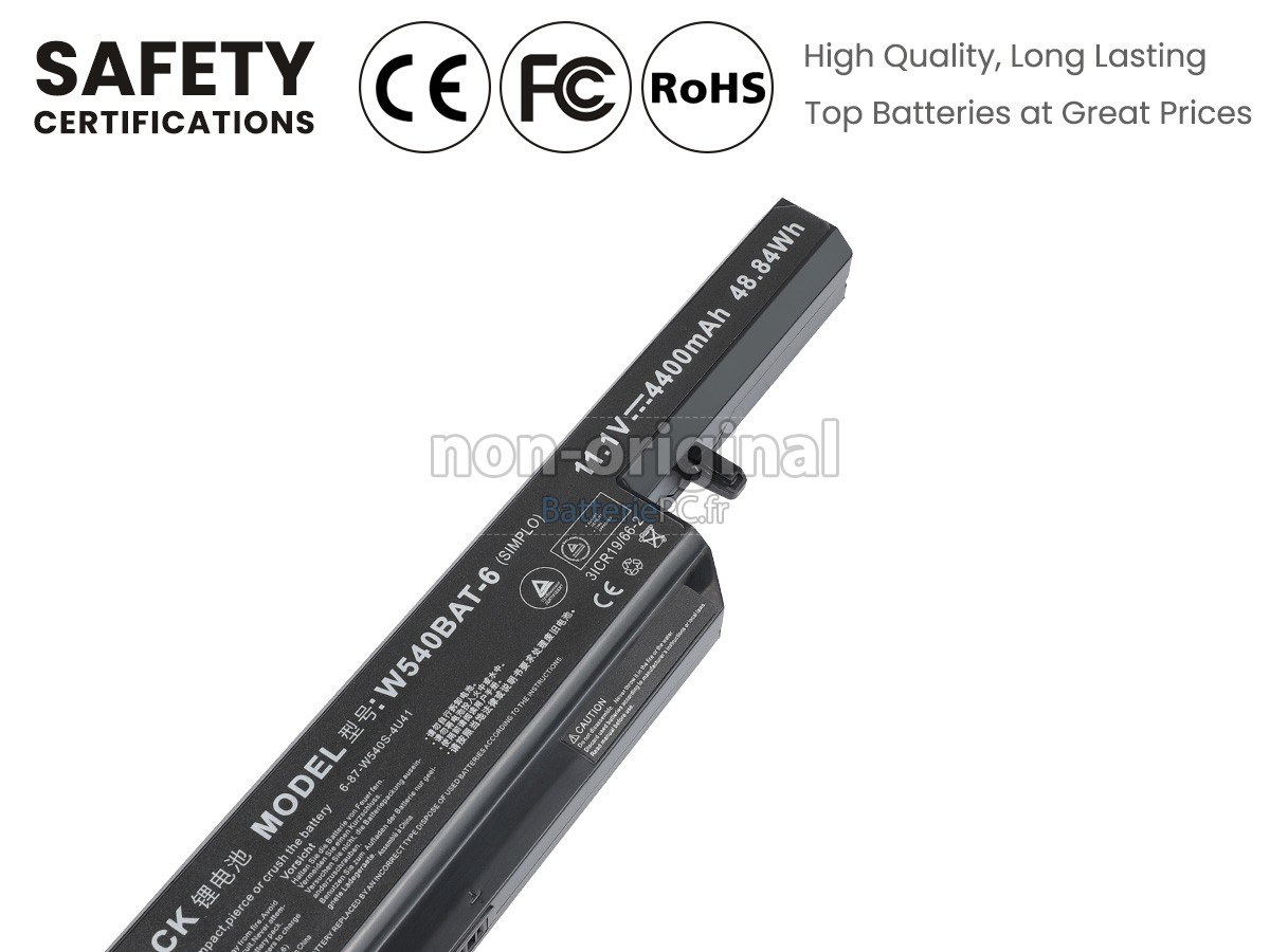 batterie pour Clevo W540BAT-6