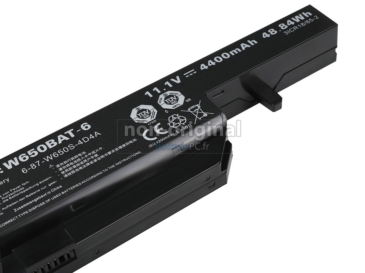 batterie pour Clevo W670SCQ1