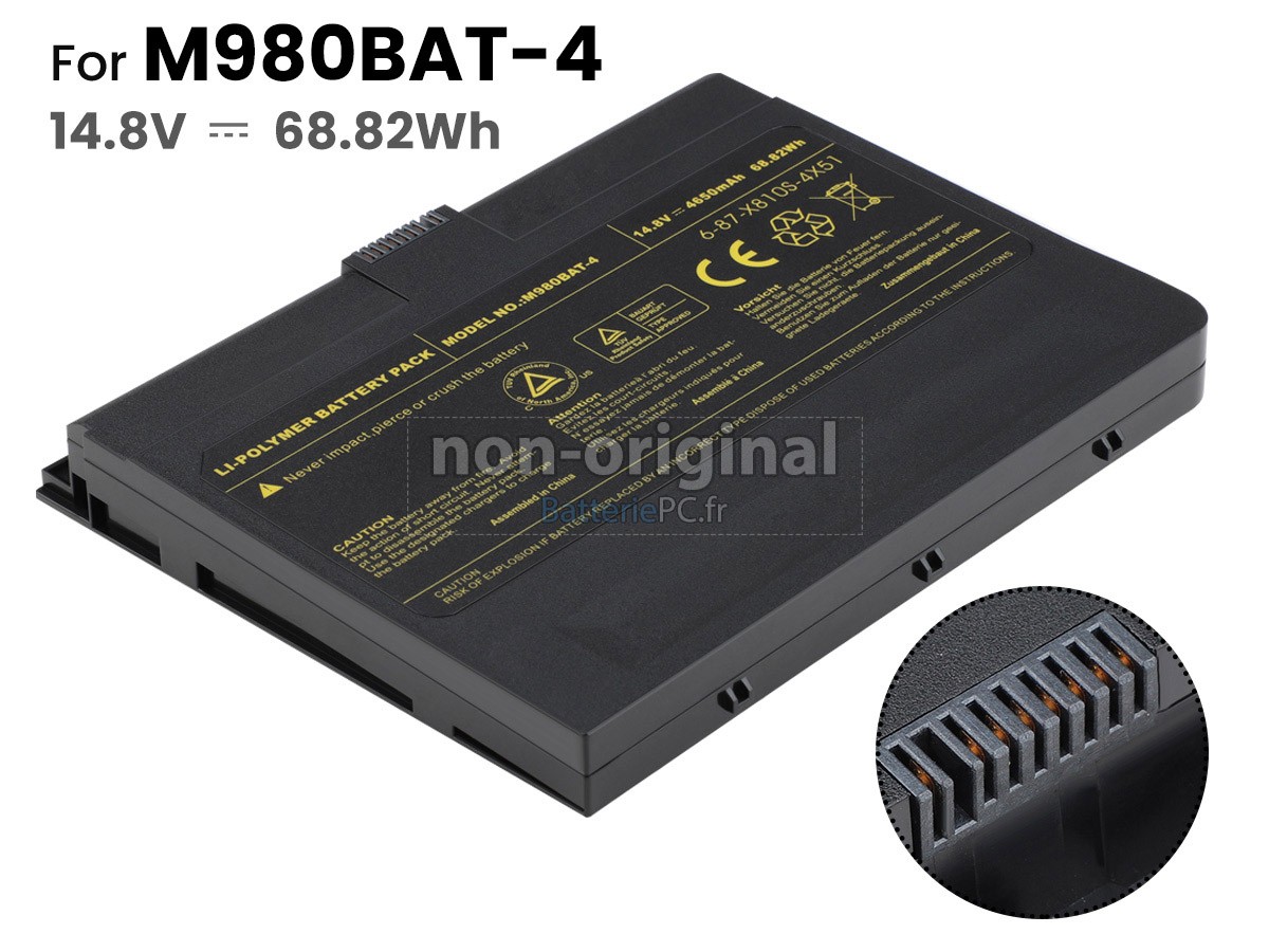batterie pour Clevo M980NU