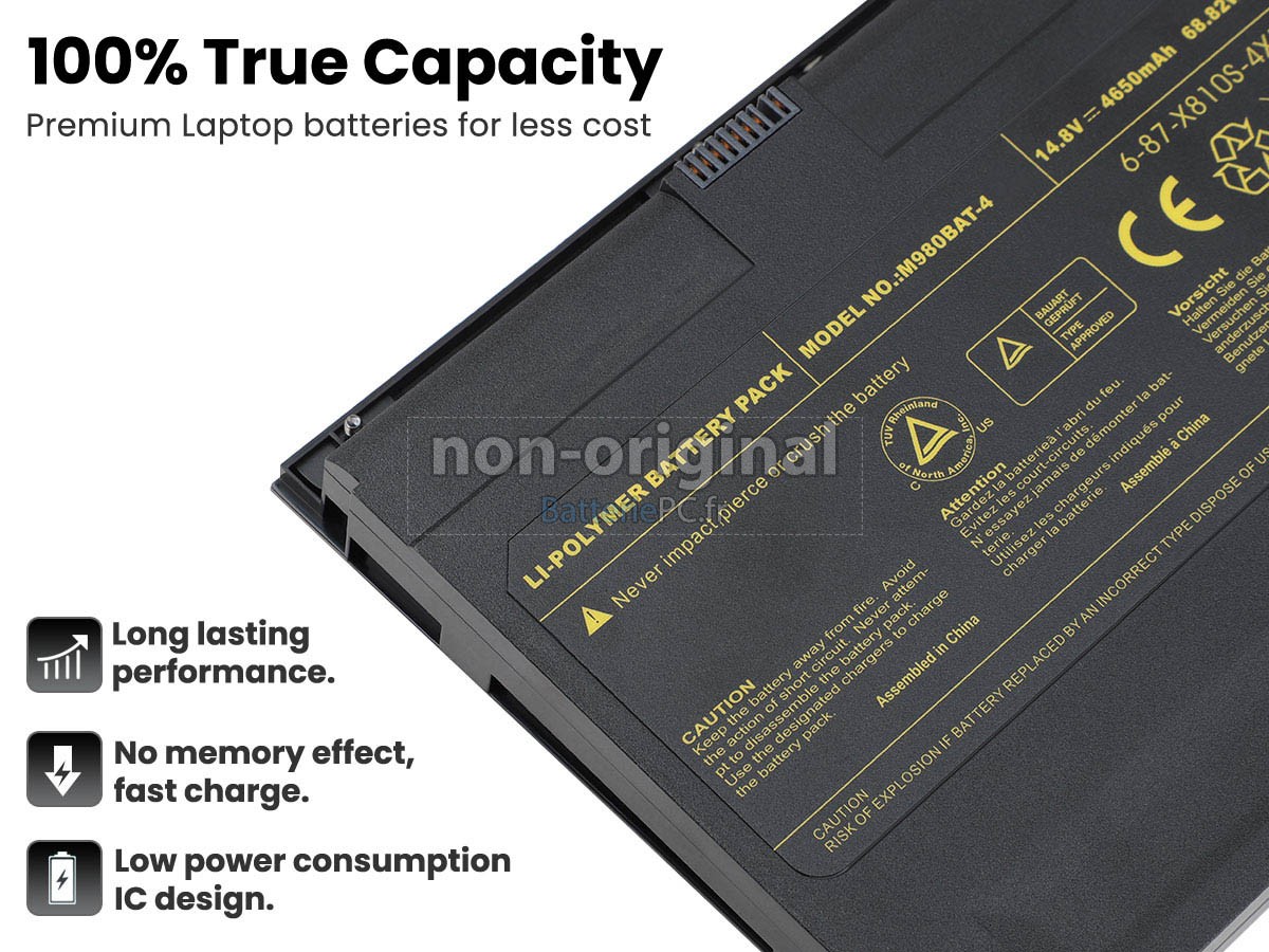 batterie pour Clevo M980NU