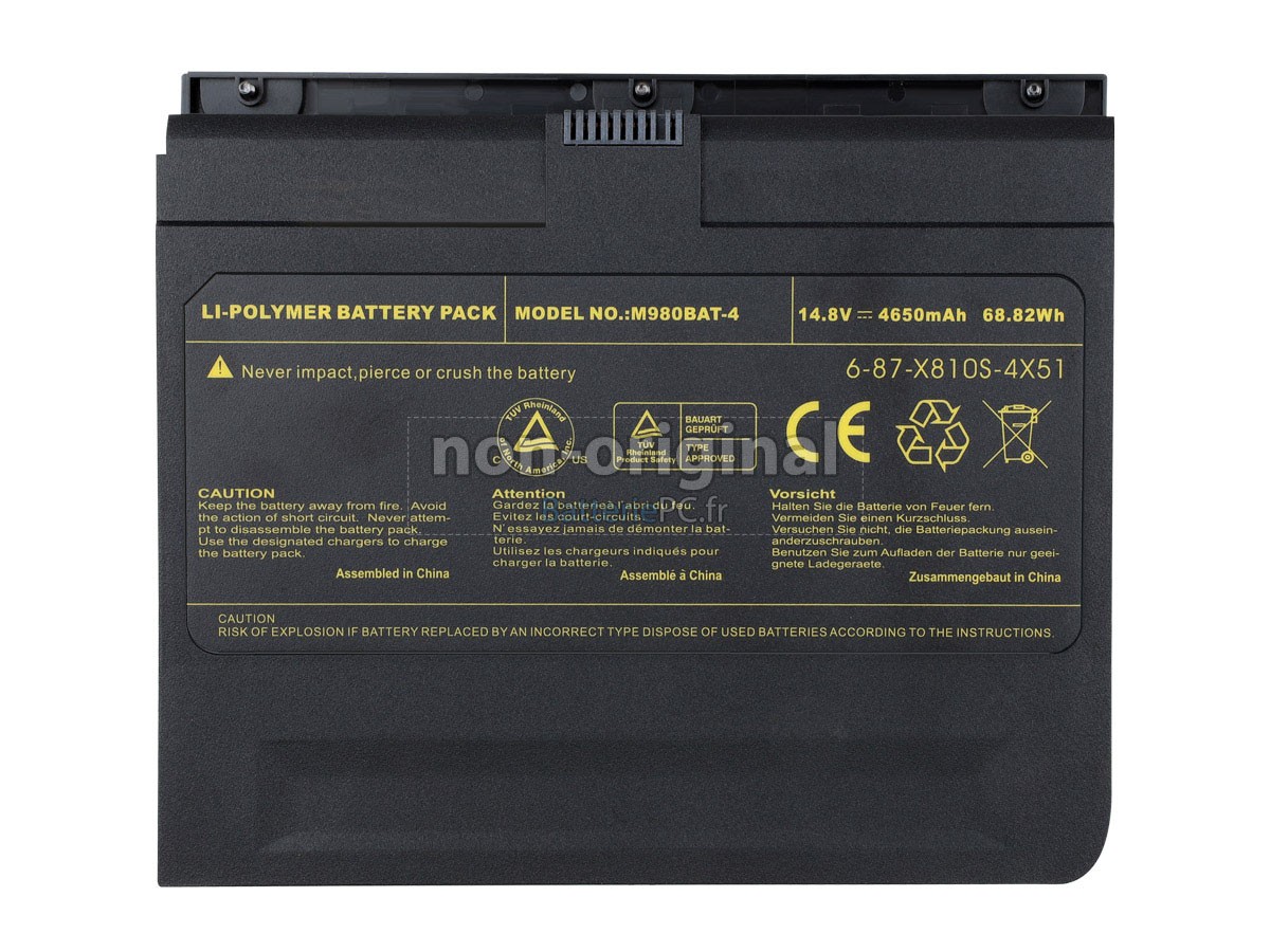 batterie pour Clevo M980NU