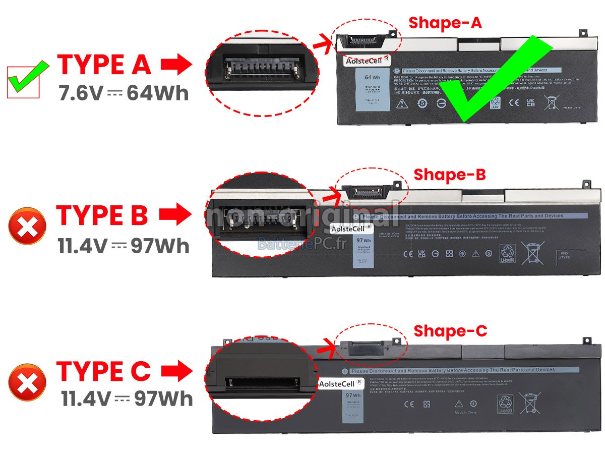batterie pour Dell P74F001