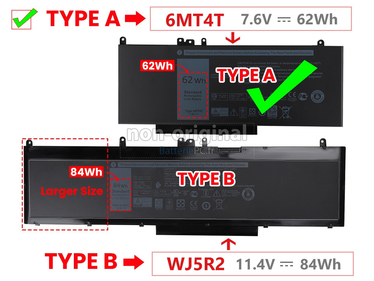 batterie pour Dell Precision 3510 WorkStation