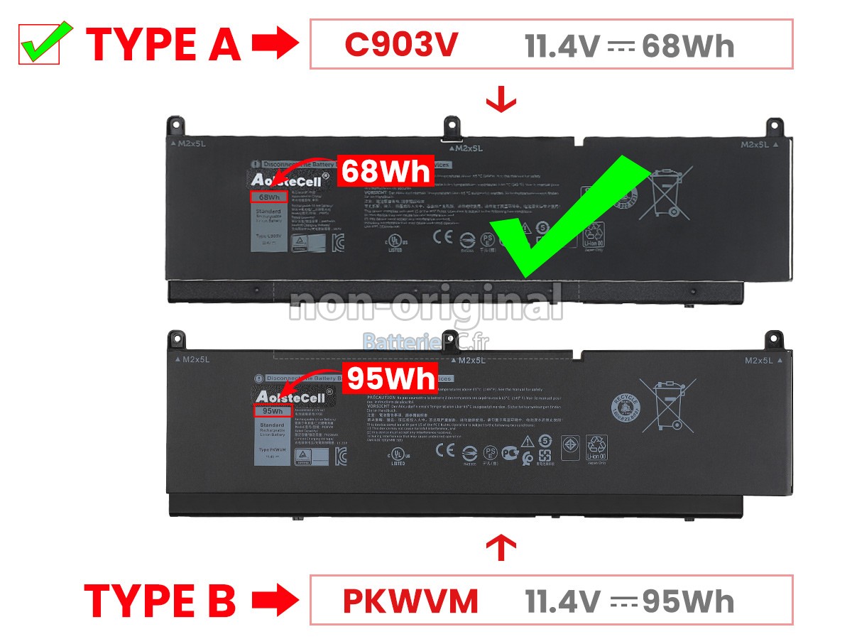 batterie pour Dell C903V