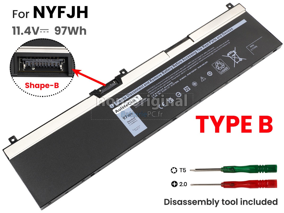 batterie pour Dell P74F001