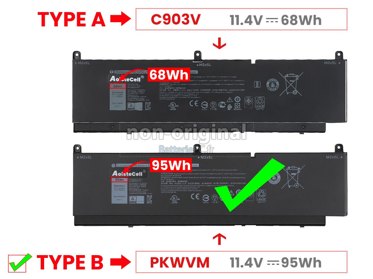 batterie pour Dell C903V