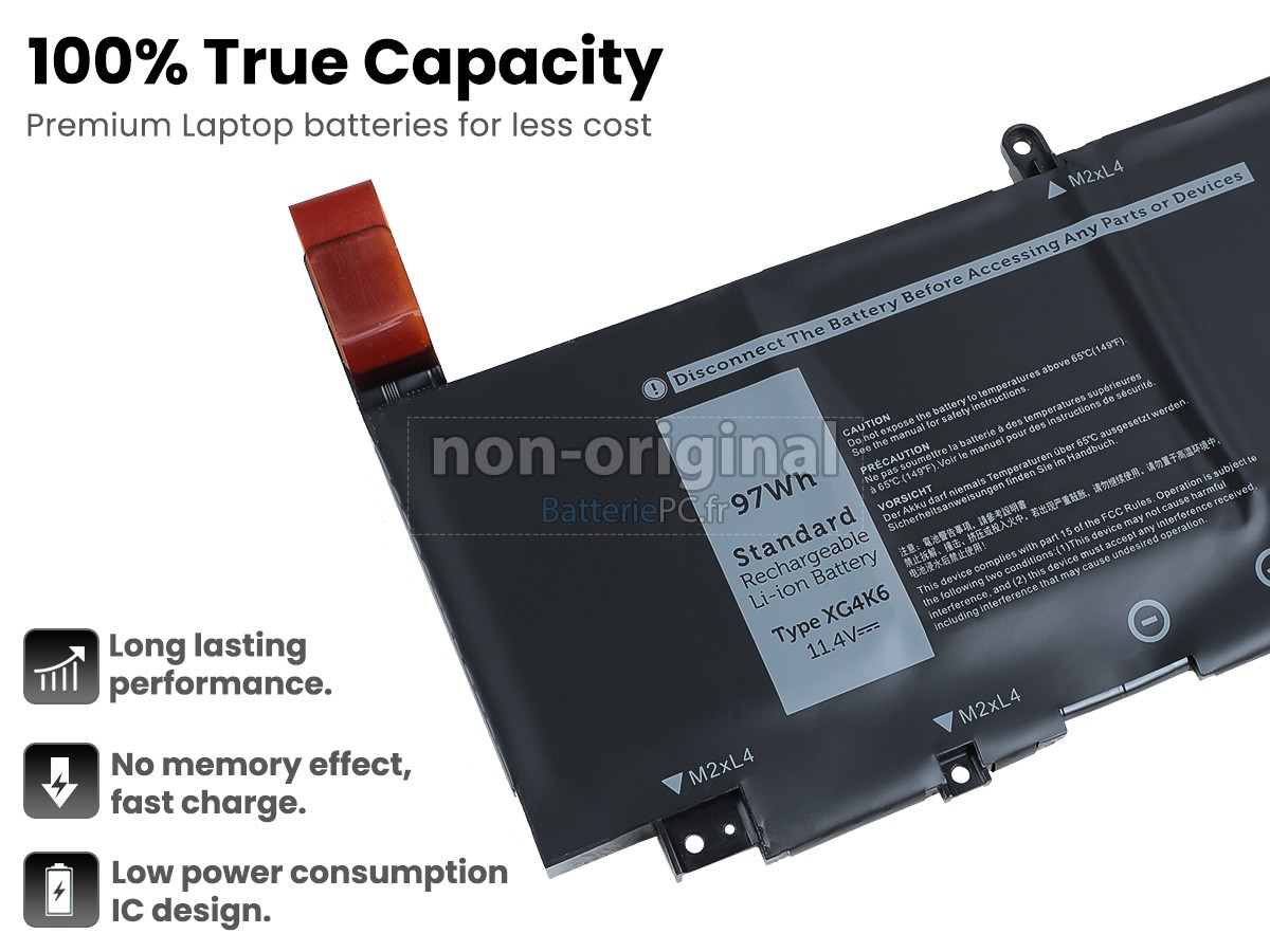 batterie pour Dell XG4K6