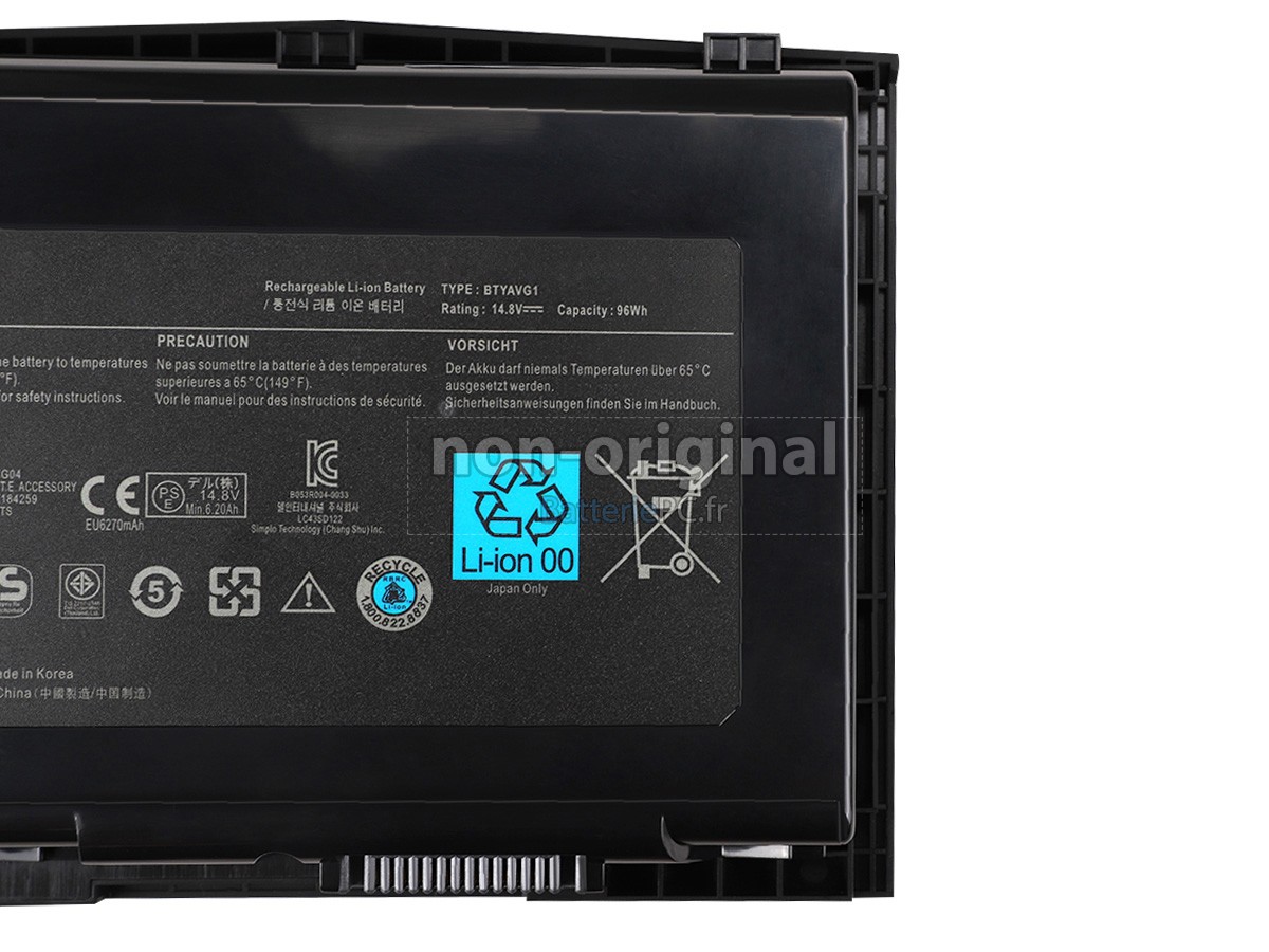 batterie pour Dell Alienware M18X R1