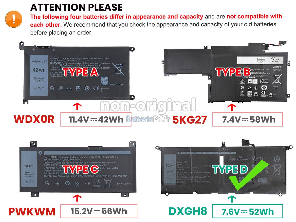 batterie pour Dell Inspiron 14 7000
