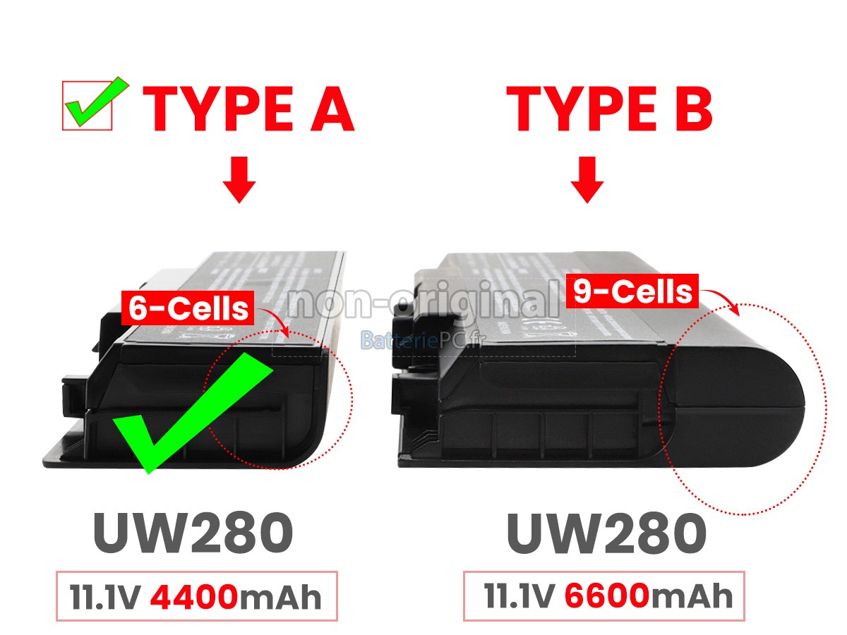 batterie pour Dell UW280