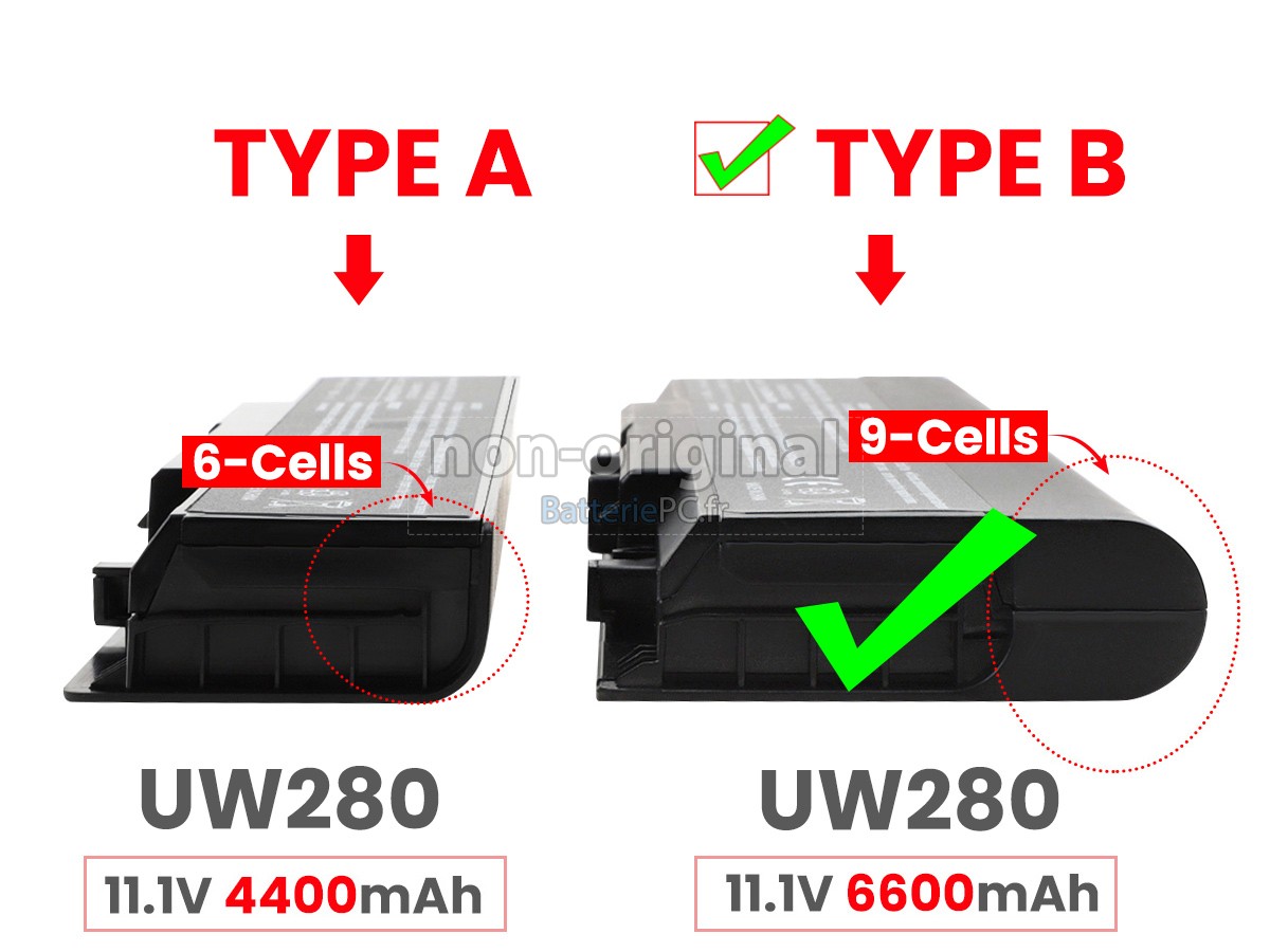 batterie pour Dell UW280