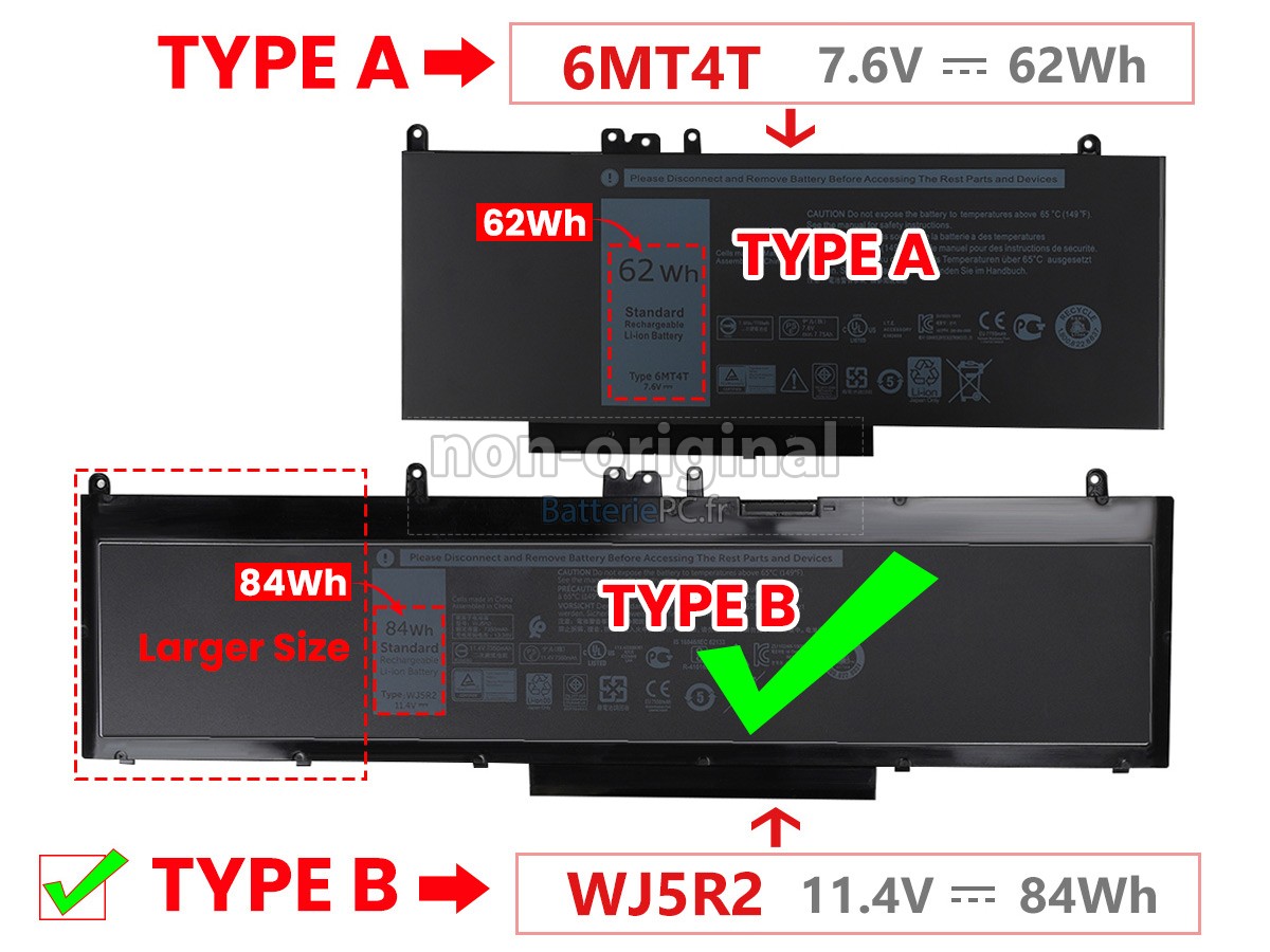 batterie pour Dell Precision 3510 WorkStation