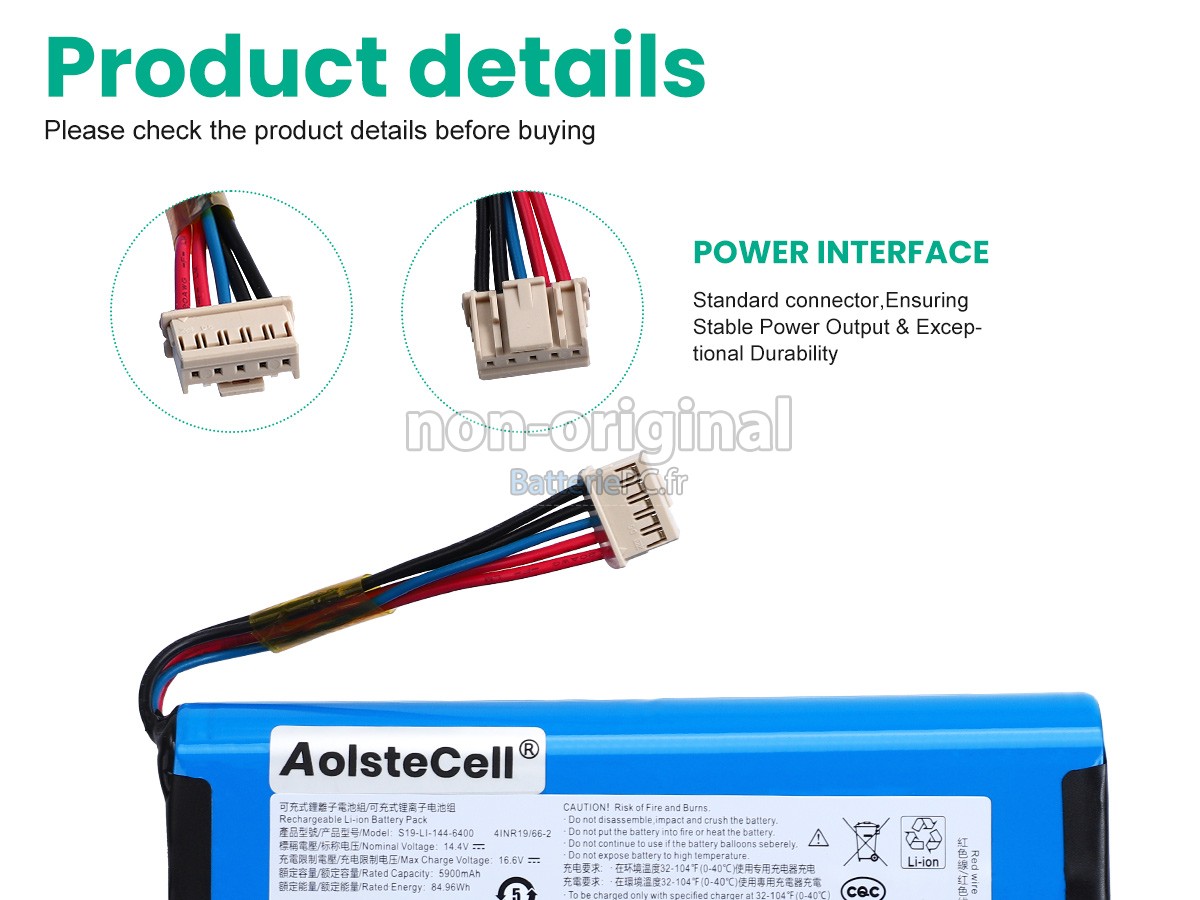 batterie pour Ecovacs S19-LI-144-6400