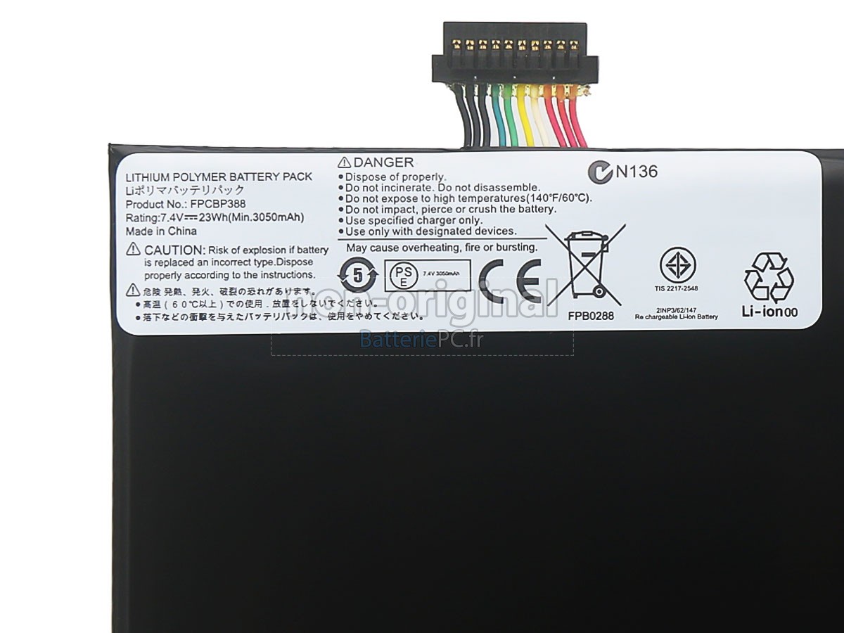 batterie pour Fujitsu FPCBP388
