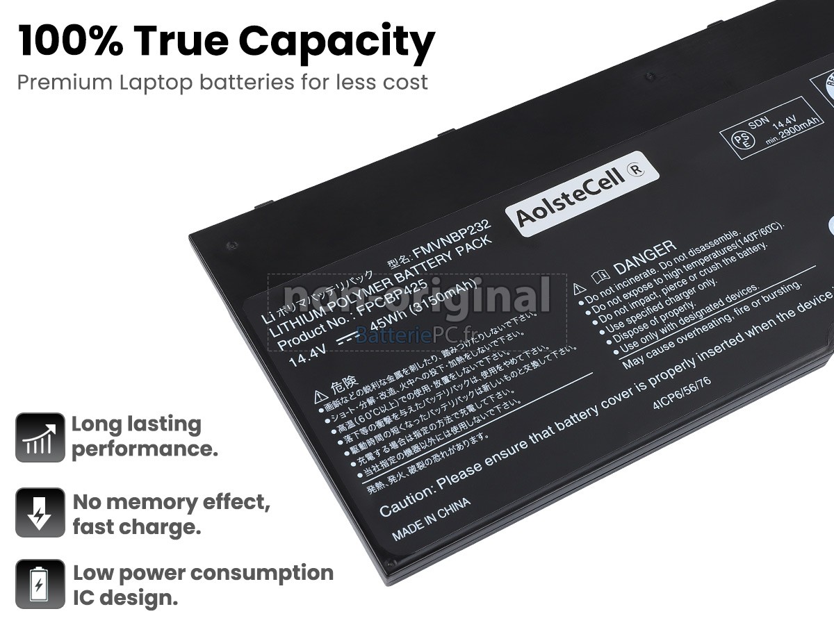 batterie pour Fujitsu LifeBook T904