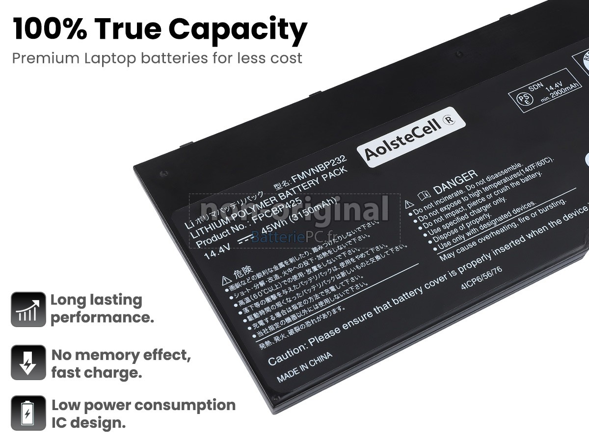 batterie pour Fujitsu LifeBook T904