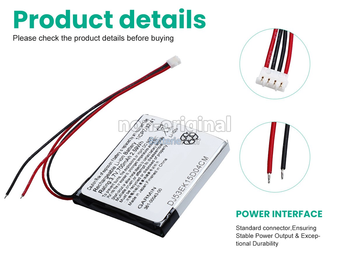 batterie pour Garmin EDGE 520 PLUS