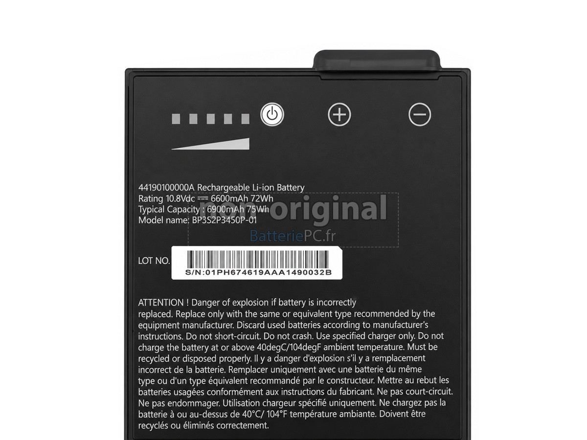 batterie pour Getac 44190100000A