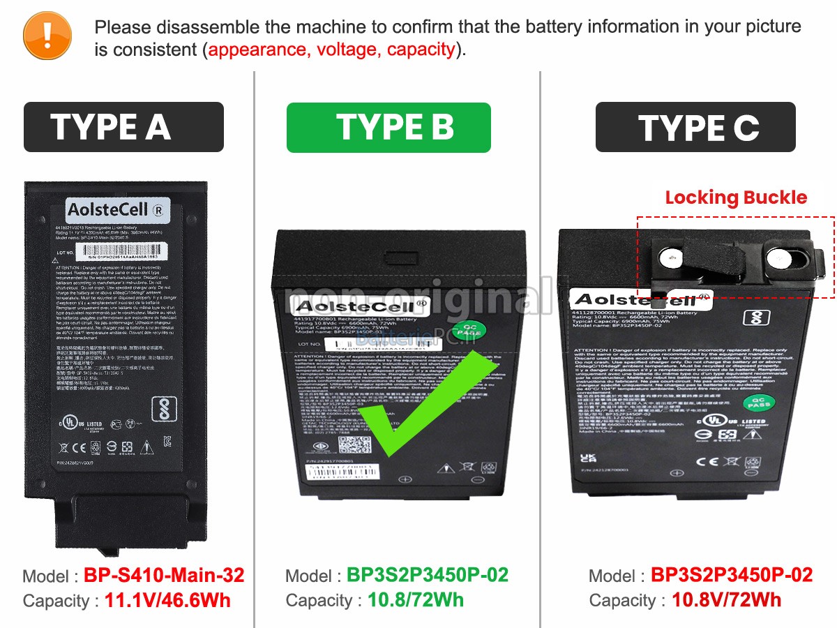 batterie pour Getac S410