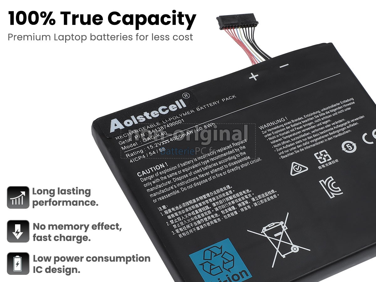batterie pour Getac GAG-K40(4ICP4/54/88)