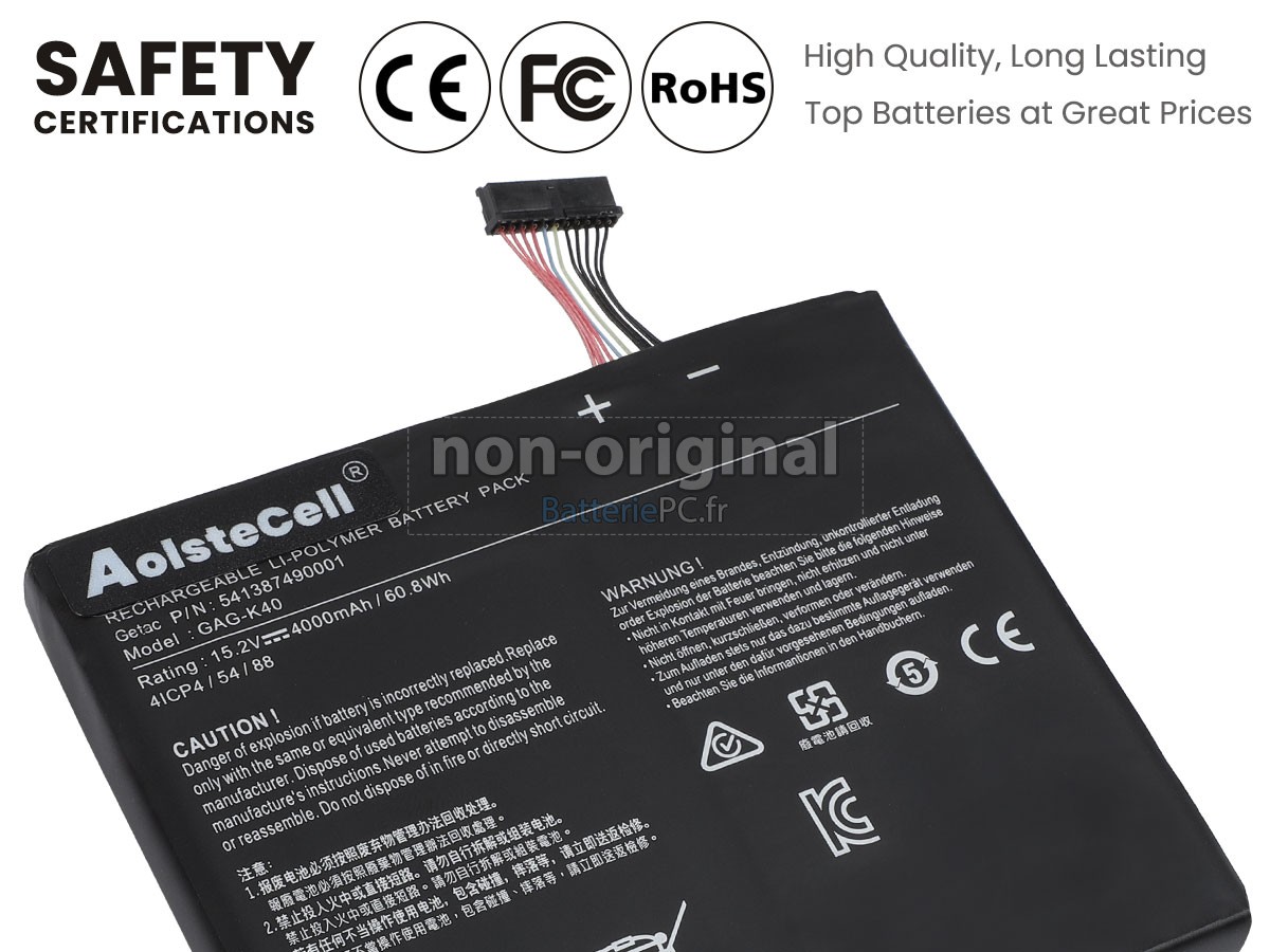 batterie pour Getac GAG-K40(4ICP4/54/88)