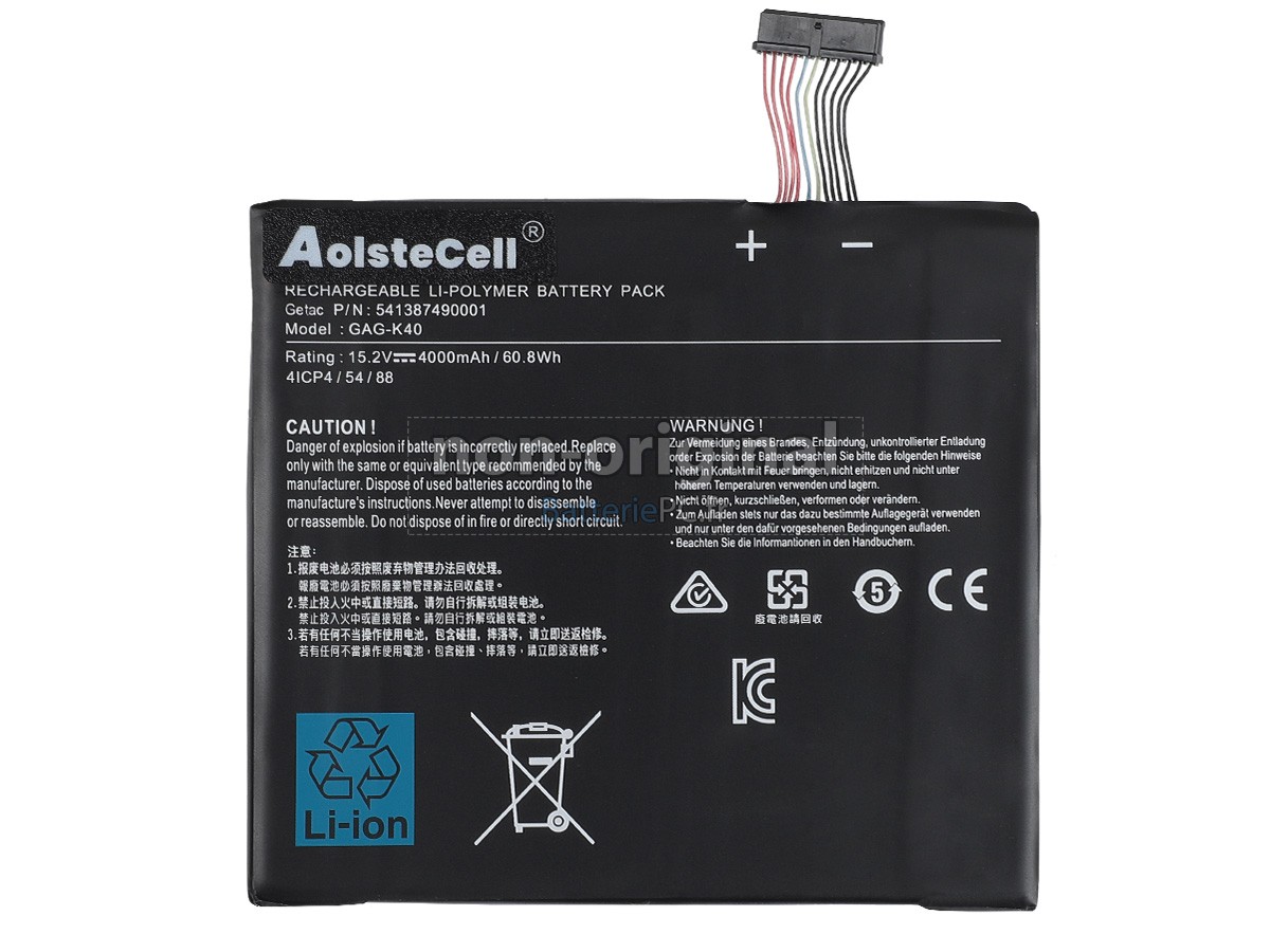 batterie pour Getac GAG-K40(4ICP4/54/88)