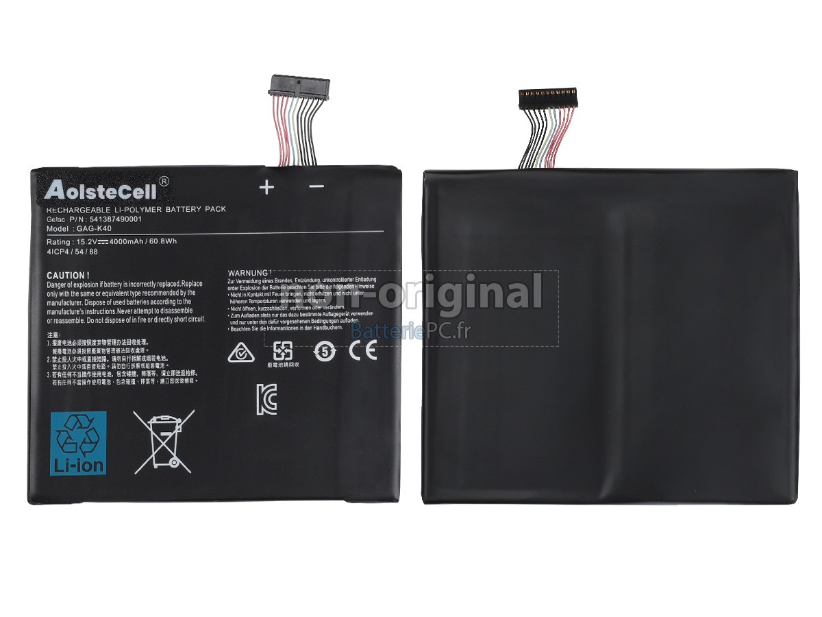 batterie pour Getac GAG-K40(4ICP4/54/88)