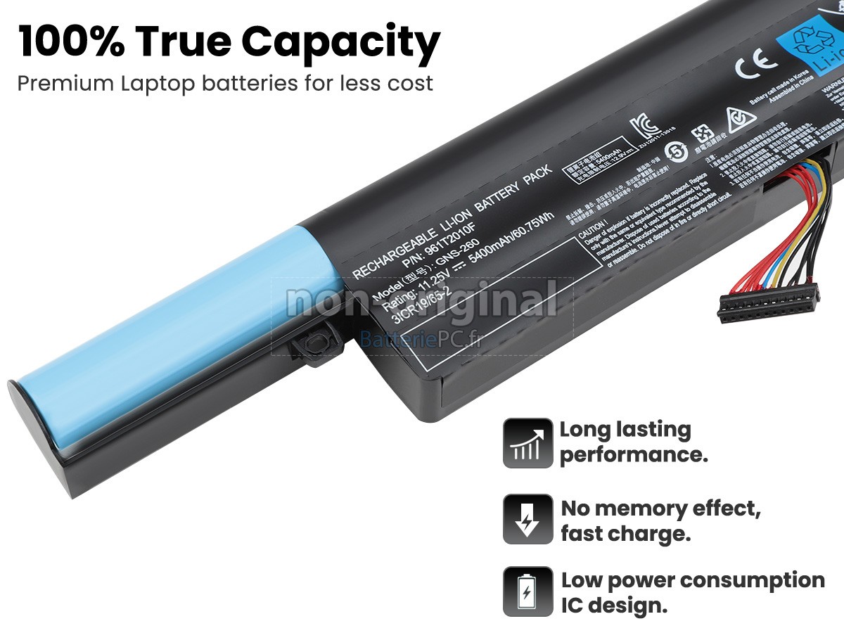 batterie pour Gigabyte P55G V5