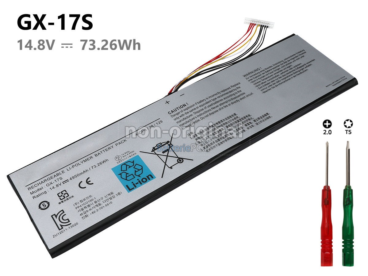batterie pour Gigabyte GX-17S