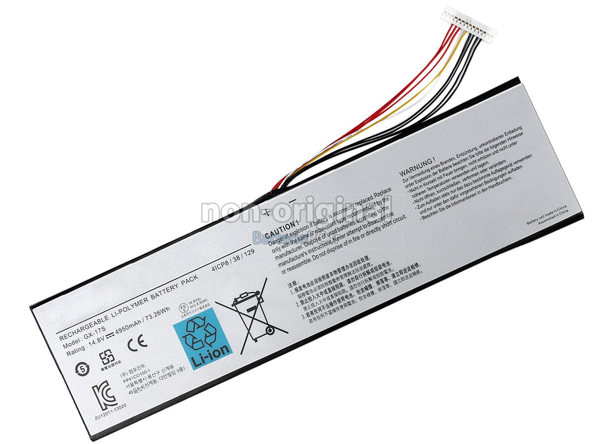 batterie pour Gigabyte GX-17S