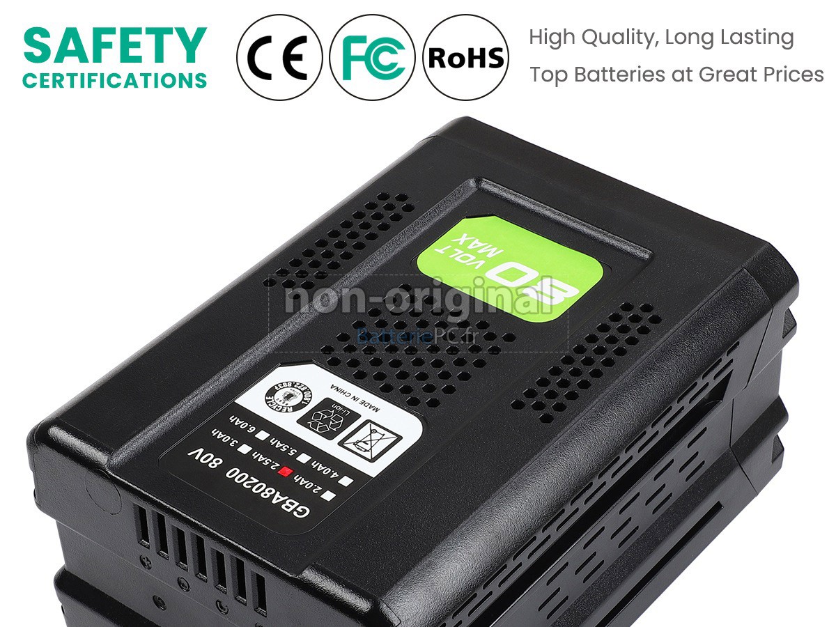 batterie pour Greenworks GBA80250