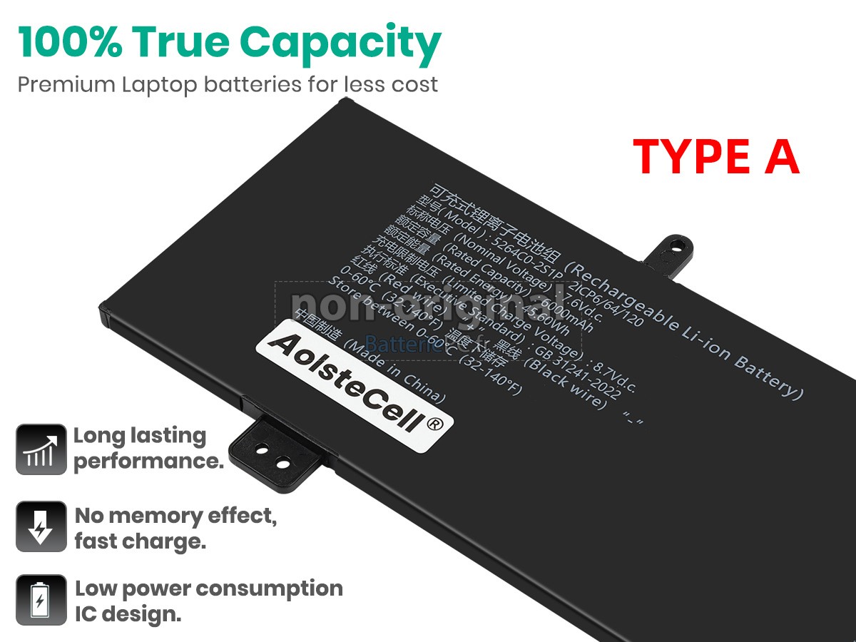 batterie pour Haier 5264C0-2S1P
