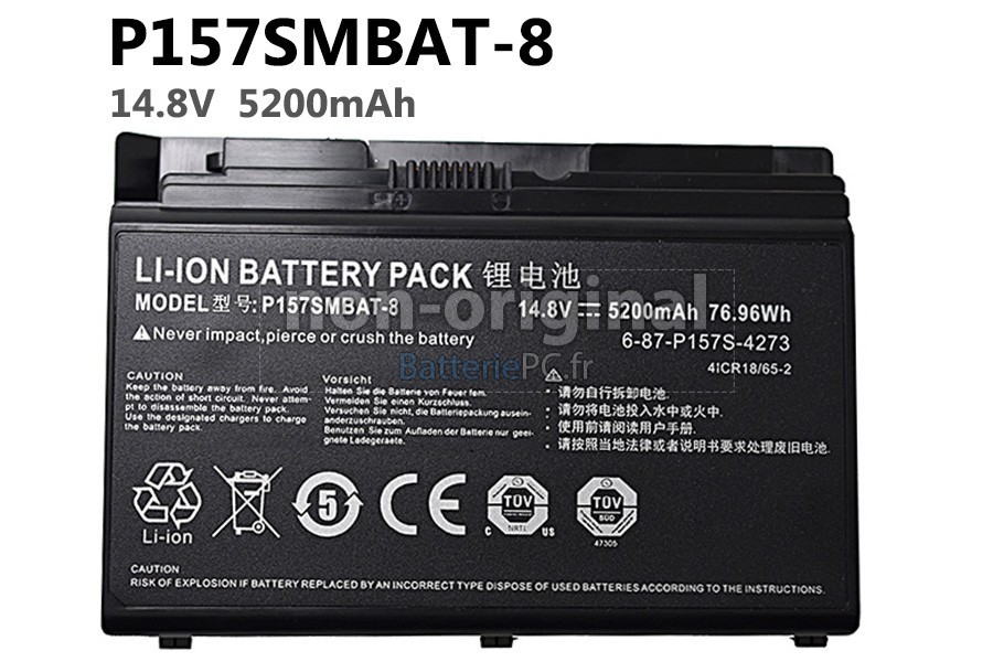 batterie pour Hasee XMG P504