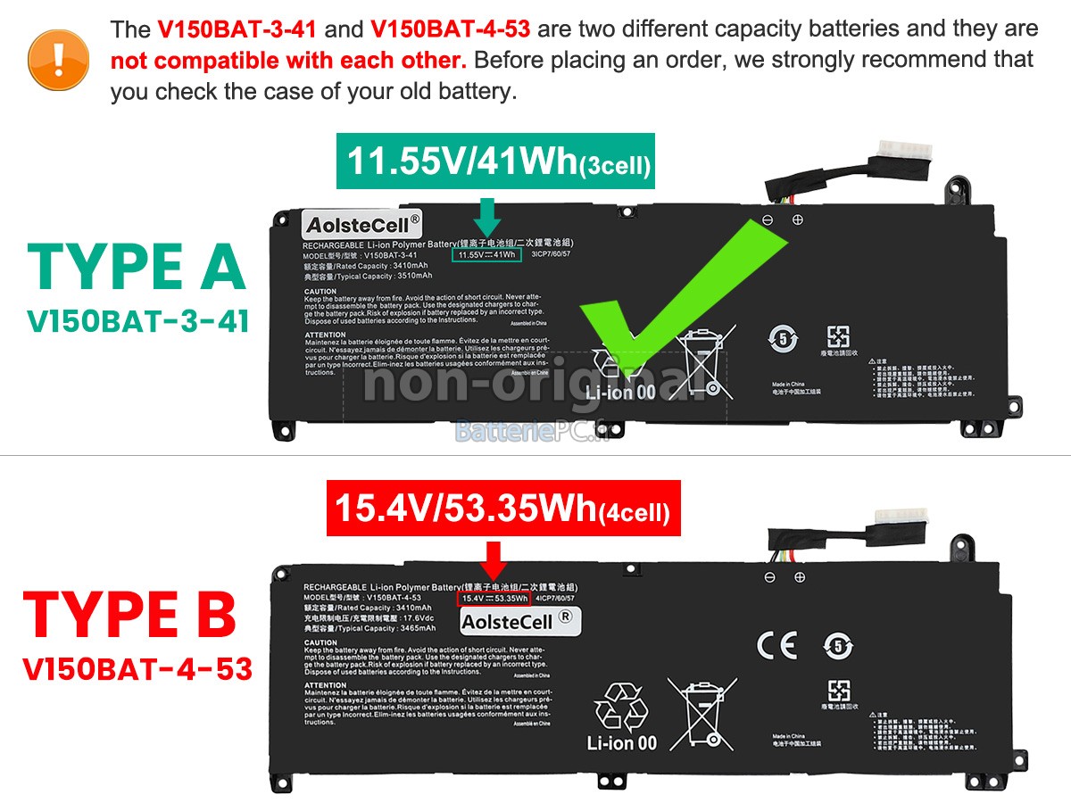 batterie pour Hasee Z7T