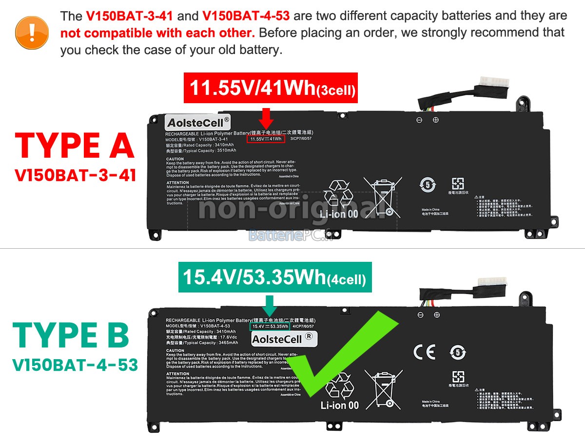 batterie pour Hasee Z7T