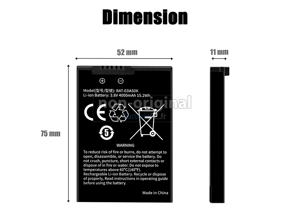 batterie pour Honeywell BAT-EDA50K-1