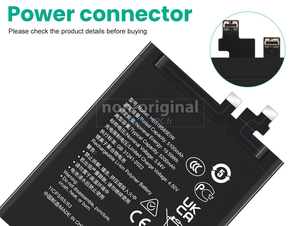 batterie pour Honor HB516585EIW
