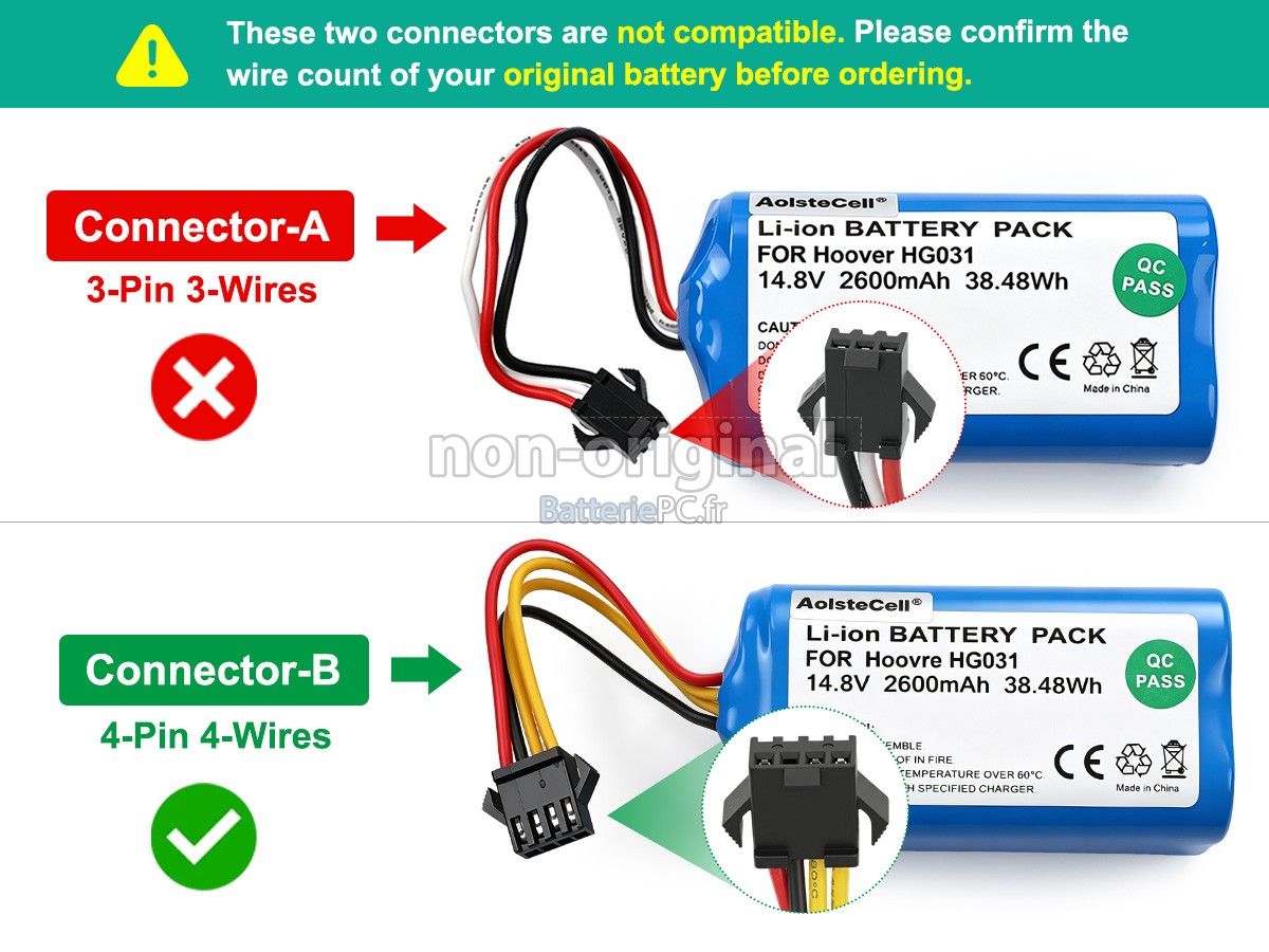 batterie pour Hoover HG0320H0011