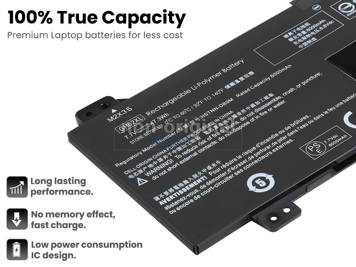 2 cellules 47.3Wh batterie pour HP HSTNN-DB9M notebook pc