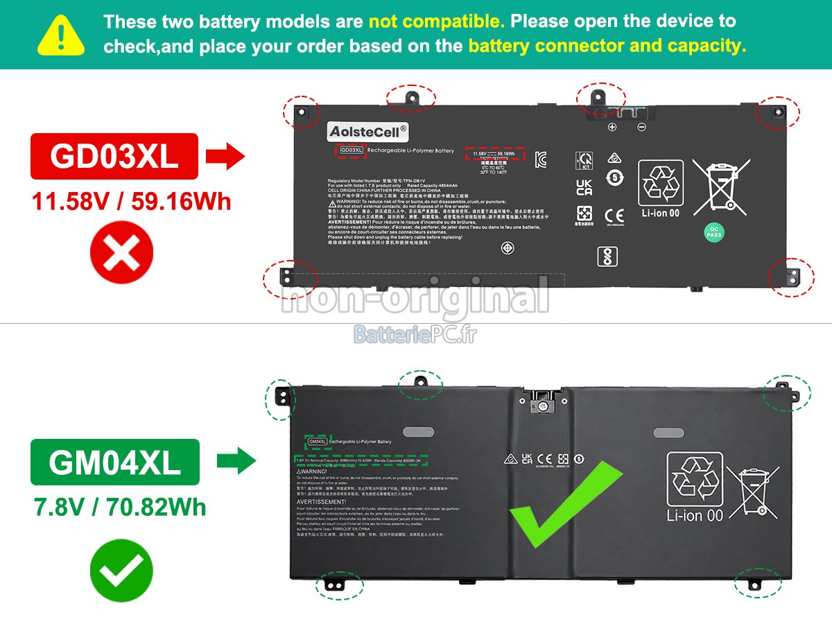 batterie pour HP OmniBook X 14-KA0010CA