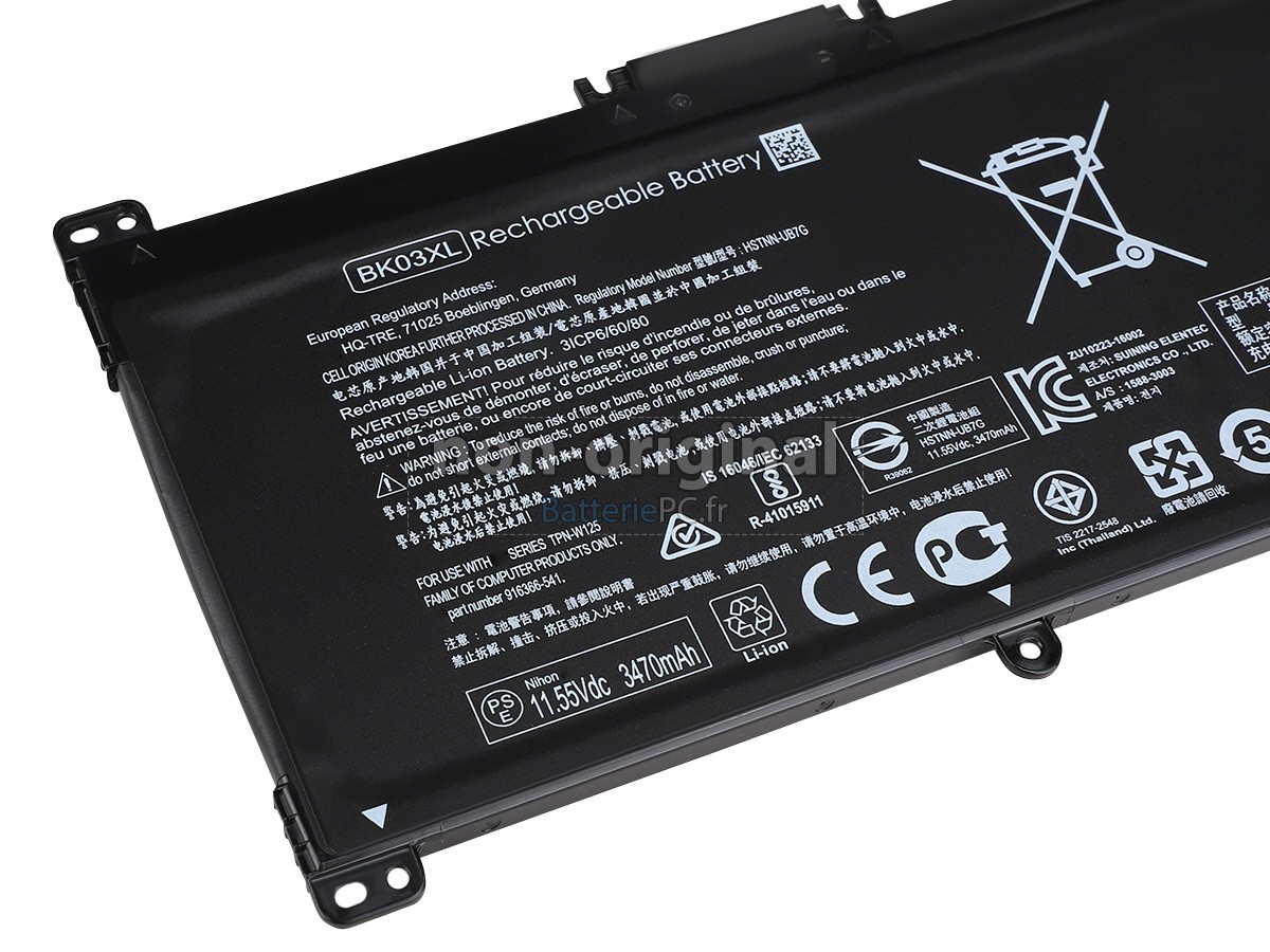 3 cellules 41.7Wh batterie pour HP Pavilion X360 14-BA162TX notebook pc