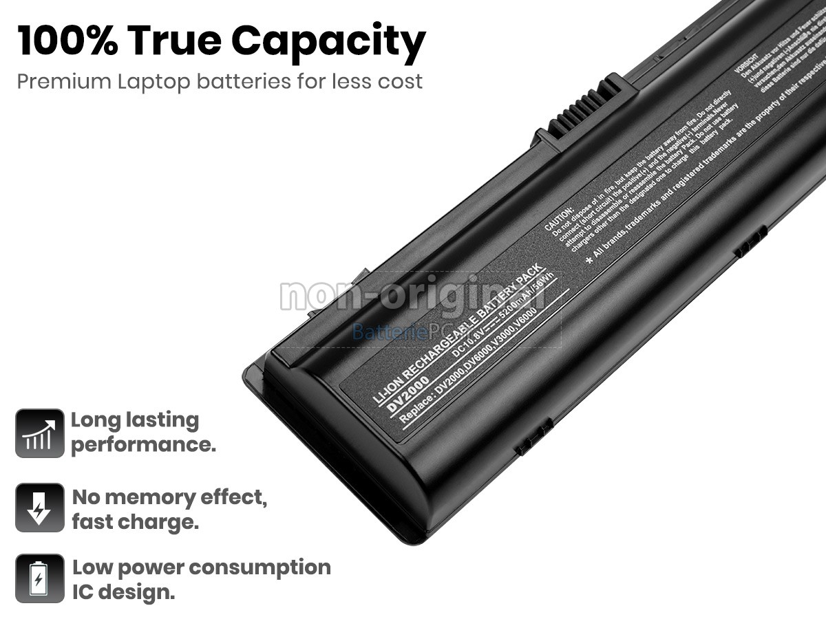 6 cellules 5200mAh batterie pour HP 411462-361 notebook pc