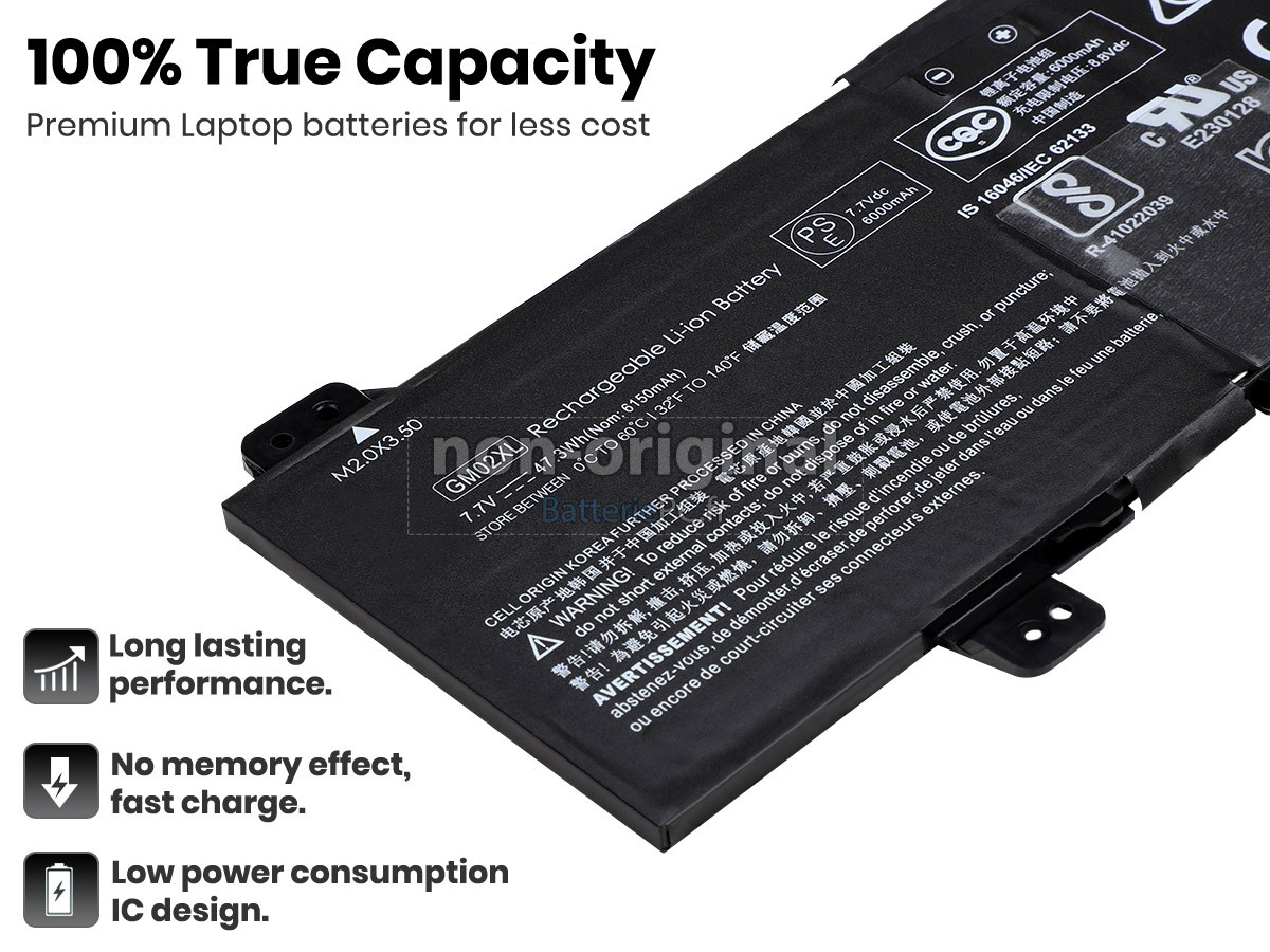 2 cellules 47.3Wh batterie pour HP Chromebook 11 G7 EDUCATION Edition notebook pc