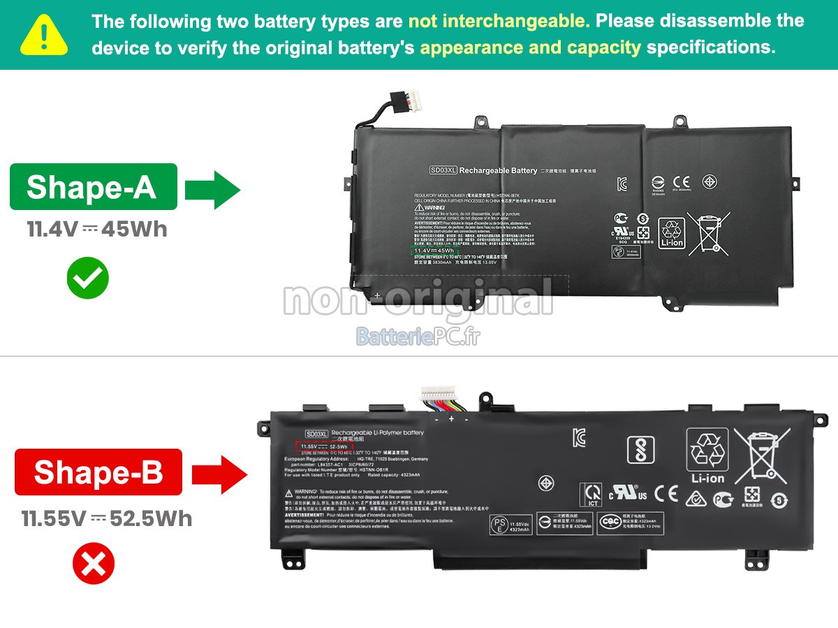 batterie pour HP SD03XL