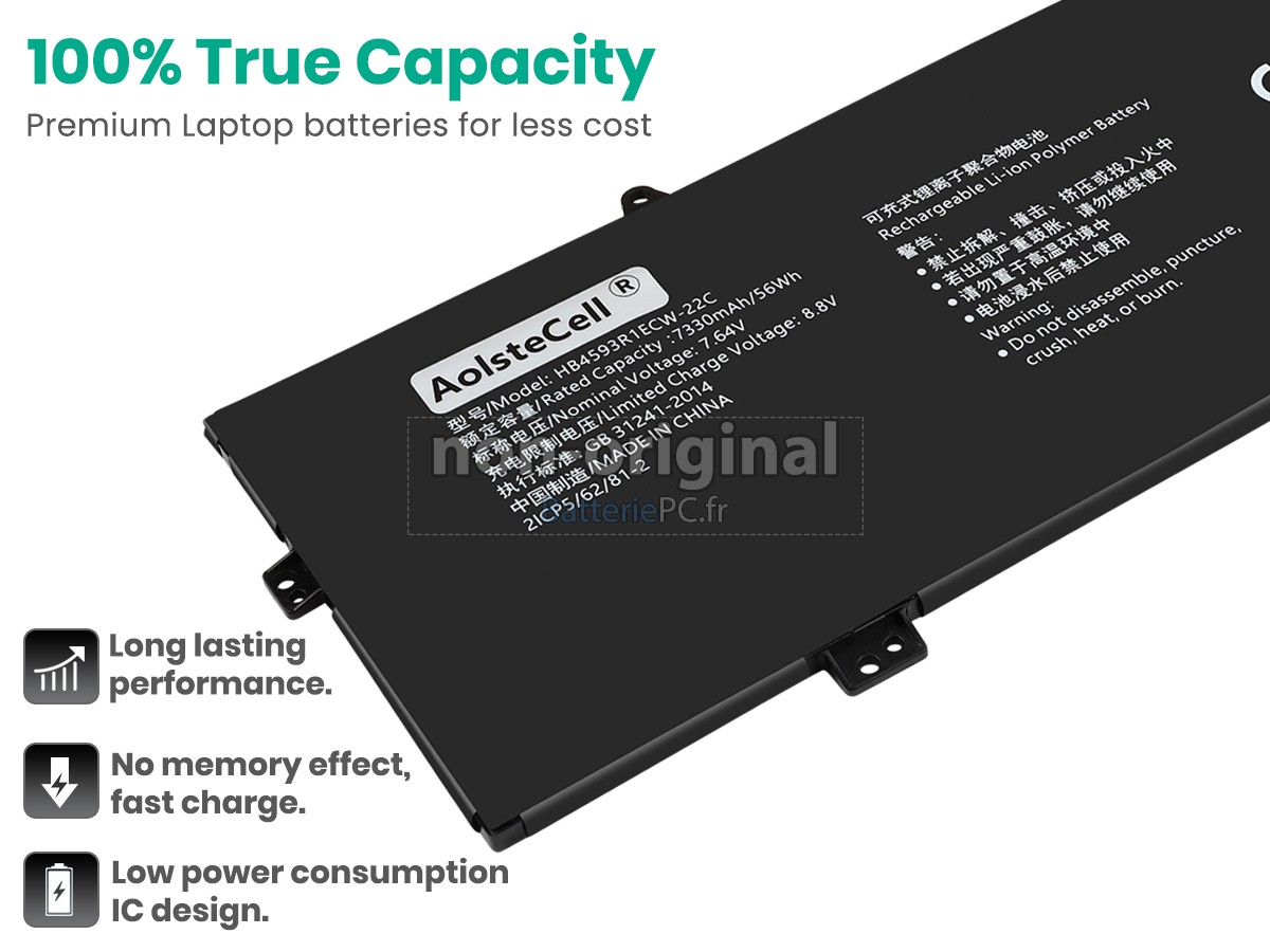 batterie pour Huawei HB4593R1ECW-22C