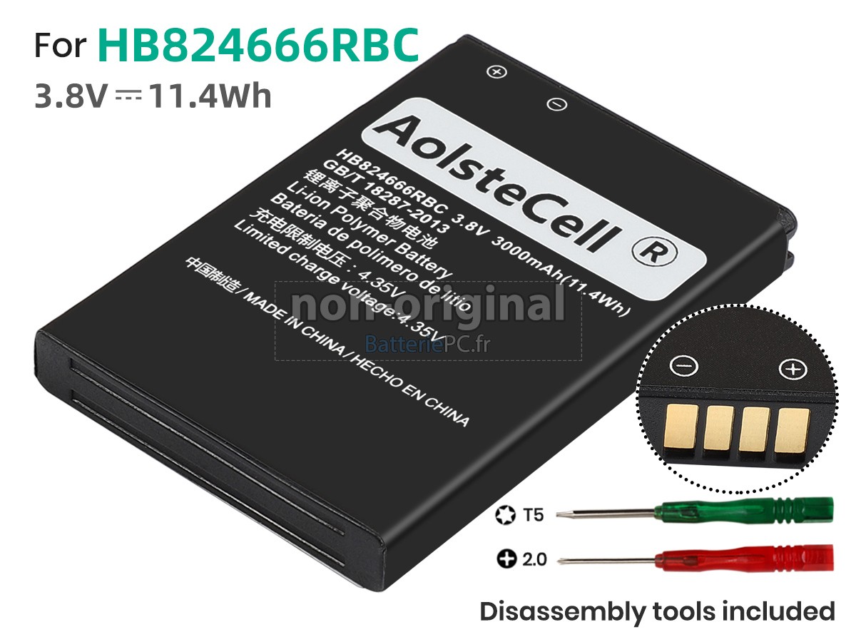 batterie pour Huawei HB824666RBC