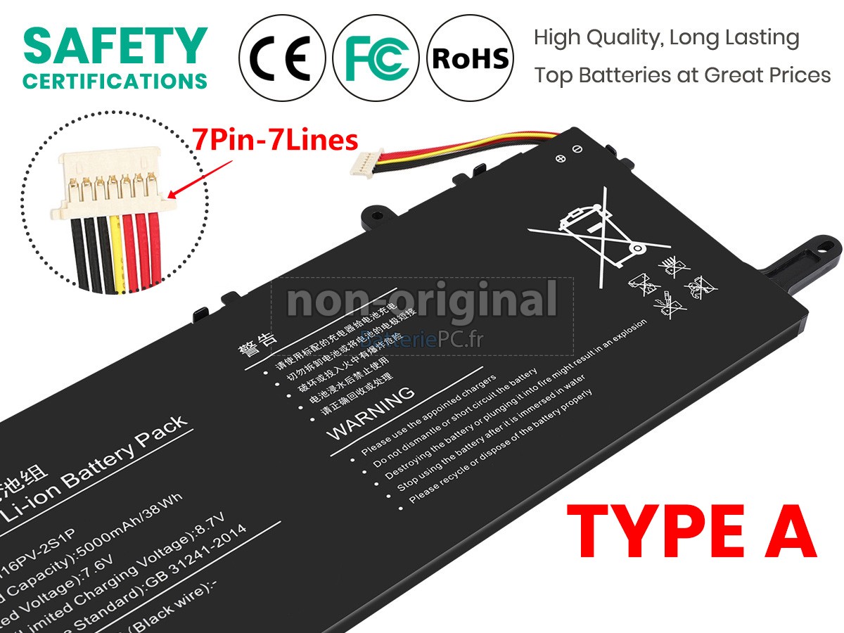 batterie pour Hyundai 5074116PV-2S1P